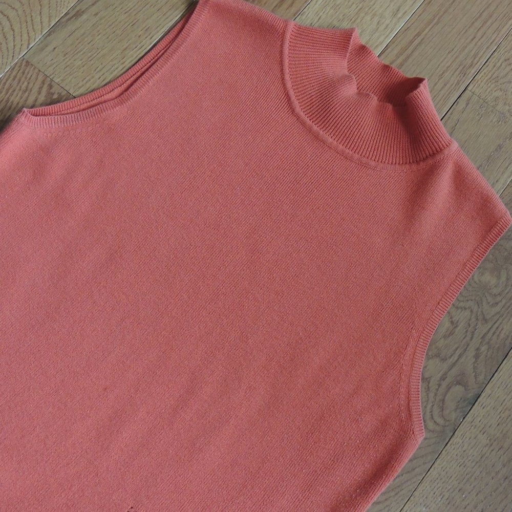 Dress Barn orange sweater vest.